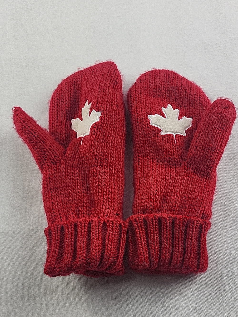Official Hudson's Bay Company Canada Red Knit Maple Leaf Olympic Mittens